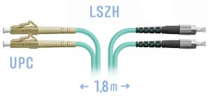 SNR-PC-LC/UPC-FC/UPC-MM-DPX-1,8m - Патчкорд оптический переходной LC/UPC - FC/UPC, МM (OM3), Duplex, 1,8 метра купить в Казани s="product-tab-block__content" itemprop="description">			Оптический патчкорд предназначен для под