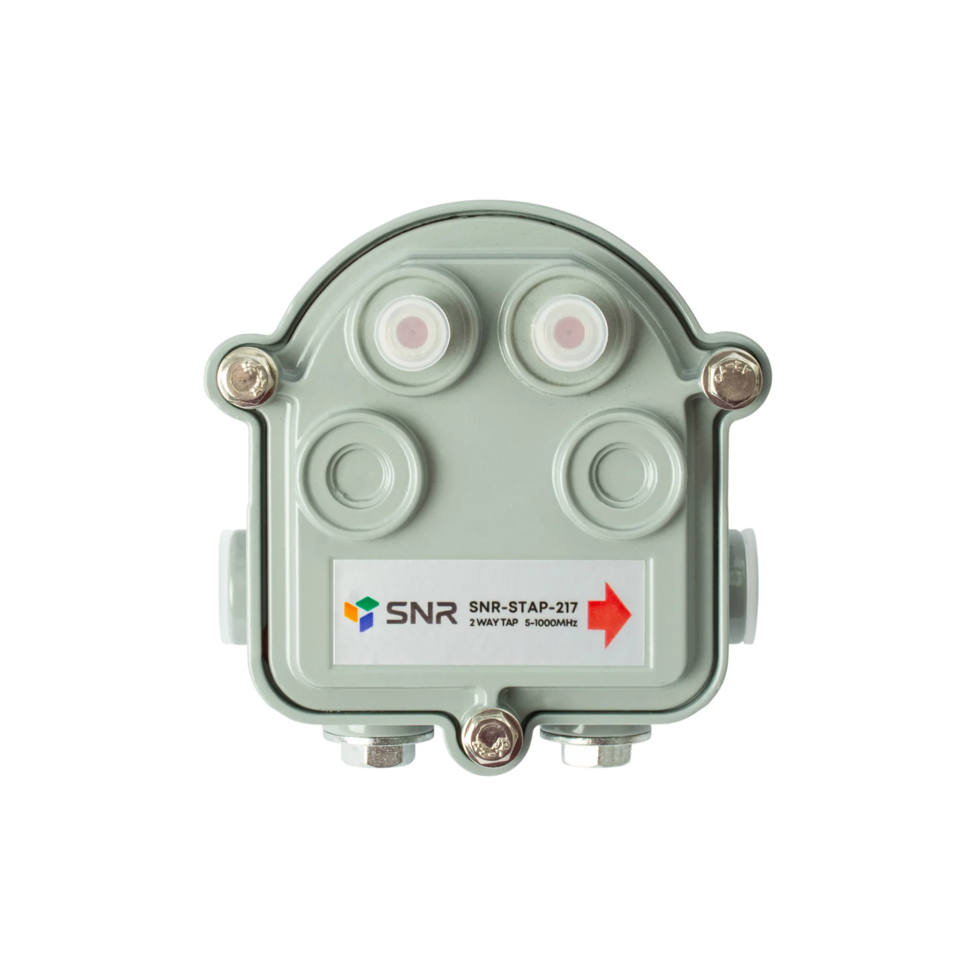 SNR-STAP-217 - Ответвитель на 2 отвода для наружной установки, вносимое затухание IN-TAP 17dB. купить в Казани 	Субмагистральные ответвители SNR предназначены для отвода части энергии радиочастотного сигнала от