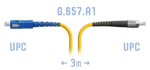 B-OptiX BO-PC-FC/UPC-SC/UPC-A-3m - Патчкорд оптический переходной FC/UPC - SC/UPC, SM (G.657.A1), Simplex, 3 метра купить в Казани 	Оптический патчкорд предназначен для подключения функциональных блоков оптического телекоммуникацио