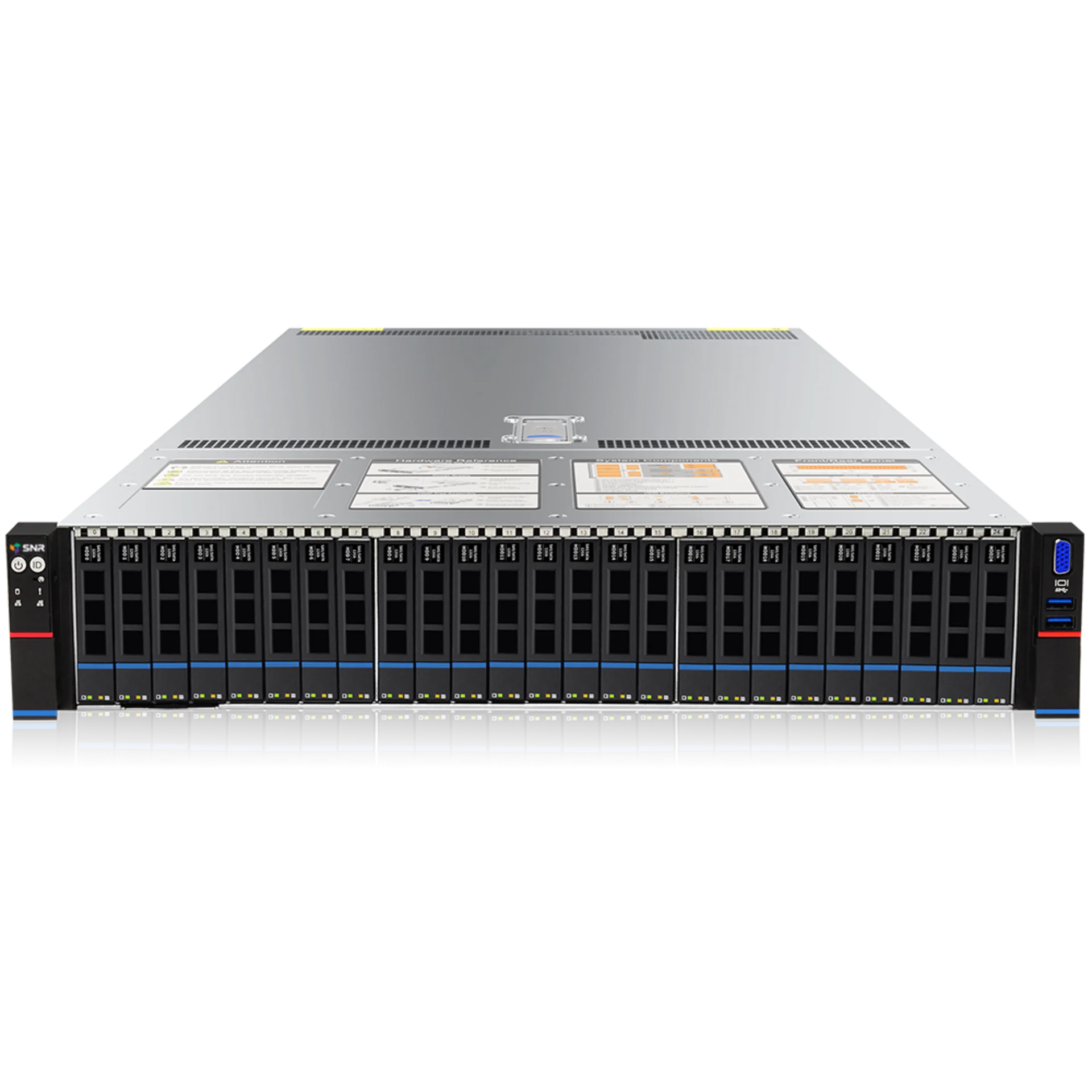 SNR-SR2425RE - Серверная платформа 2U, возможность установки до двух процессоров AMD EPYC Gen4, DDR5, 24x2,5" SAS/SATA, OCP 3.0 PCIe 5.0 x8, два блока питания 1300W резервируемые БП купить в Казани 	Процессоры AMD EPYC 9005 Turin не поддерживаются.​		В комплекте отсутсвует сетевая карта!	Для работ