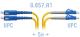 SNR-PC-LC/UPC-SC/UPC-DPX-A-5m - Патчкорд оптический переходной LC/UPC - SC/UPC, SM (G.657.A1), Duplex, 5 метров