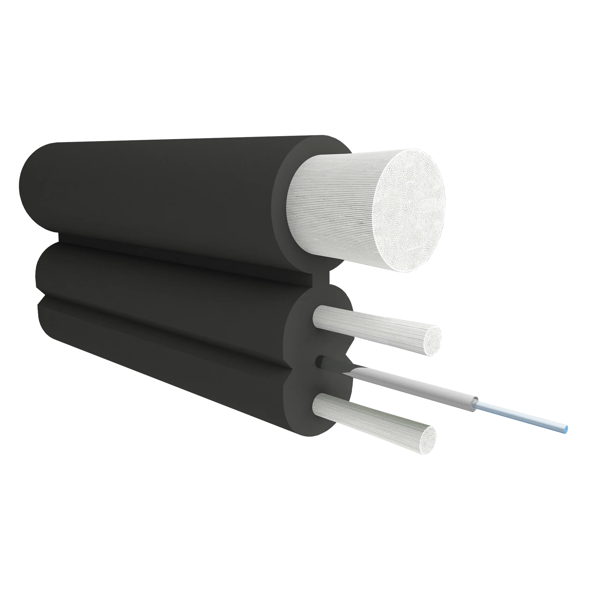 B-OptiX BO-FTTH-FFR-1 - Кабель оптический, FTTH/FTTx с дополнительным несущим элементом (FRP 1.8мм), 1 волокно купить в Казани 	Внимание! Кабель не требует перемотки и отгружается на заводских барабанах по 1км. Каждый барабан д