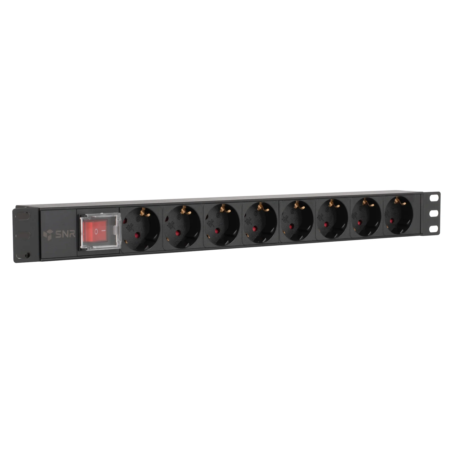 SNR-PDU-8S-C20-0-MS16L1 - Блок розеток серии SNR-PDU базовый на 8хSchuko, без шнура питания с вилкой C20, 16A купить в Казани 	Блок розеток предназначен для распределения электропитания и защиты компьютеров, электронной техник