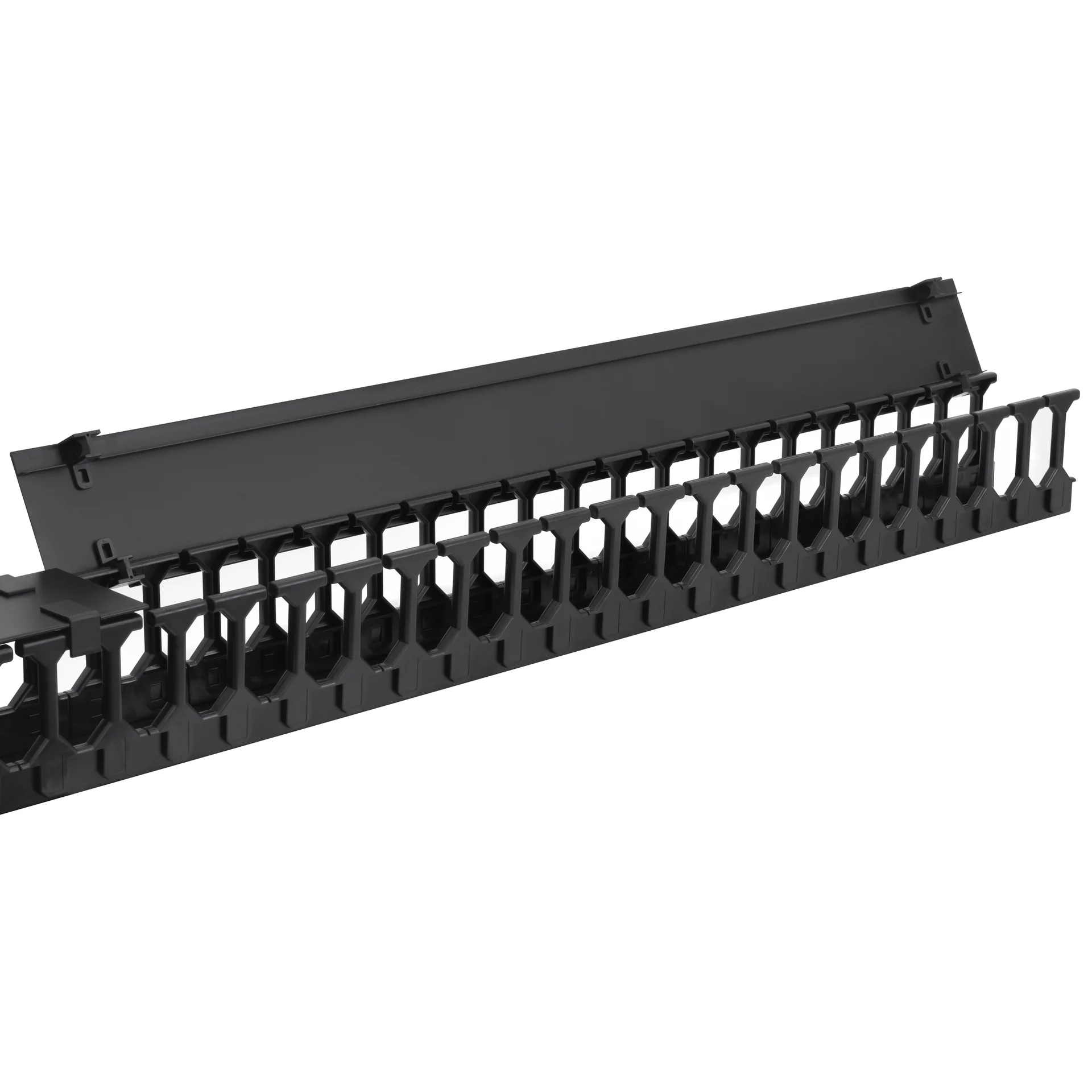 SNR-VR-ORG-2-48 - Вертикальный кабельный организатор с крышкой, 90х110мм, 48U купить в Казани 	Кабельные организаторы (cable organizers) предназначены для упорядочивания кабельных маги