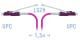 SNR-PC-LC/UPC-MM4-DPX-HD-1.5m (2,0) - Патчкорд оптический LC/UPC-LC/UPC MM (OM4) Duplex (HD) 1,5 метрa, 2мм