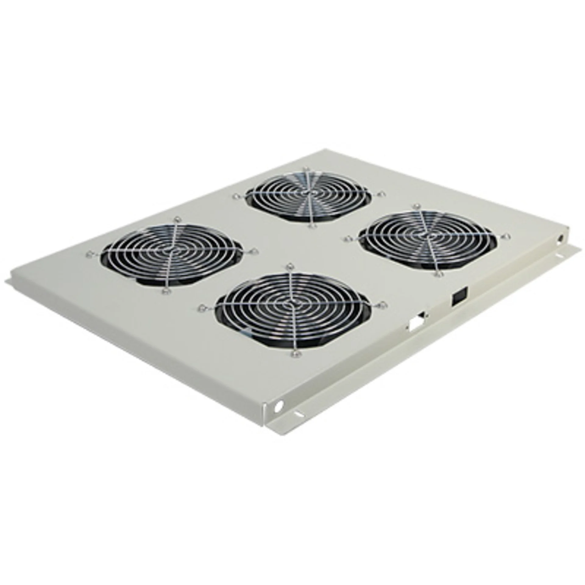 SNR-SHELF-4F-T-960G - Блок вентиляторов (4 шт.) с терморегулятором для шкафов серии TFC глубиной 960мм. купить в Казани 	Блок вентиляторов необходим для организации охлаждения внутренней части телекоммуникационного шкафа