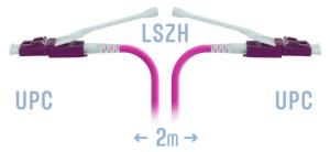 SNR-PC-LC/UPC-MM4-DPX-HD-2m (2,0) - Патчкорд оптический LC/UPC-LC/UPC MM (OM4) Duplex (HD) 2 метрa, 2мм купить в Казани 	Оптический патчкорд предназначен для коммутации активного и пассивного оборудования. Оптический пат