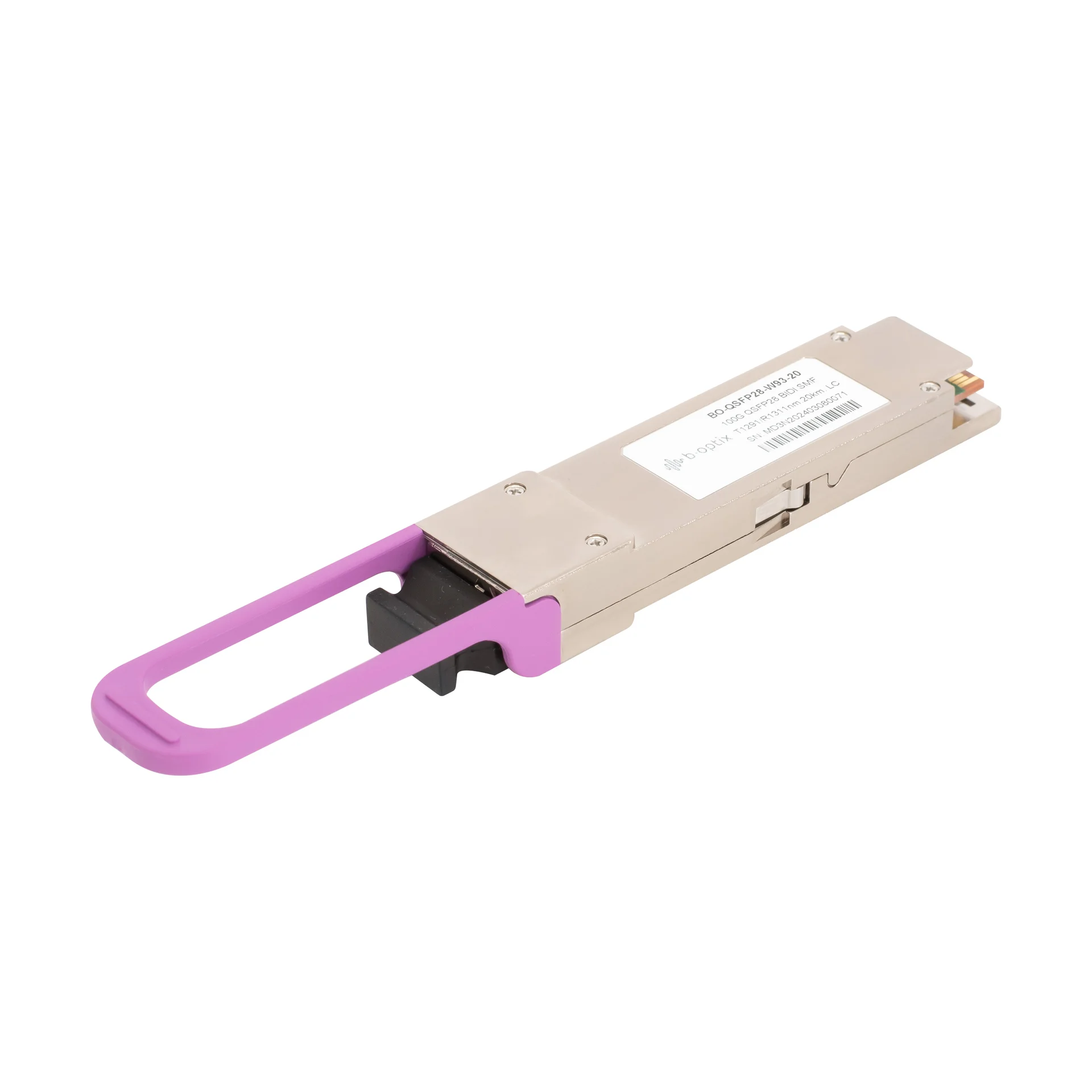 B-OptiX BO-QSFP28-W03-40 - Модуль QSFP28 100GBASE, BiDi, Модуль QSFP28 100GBASE, BiDi, 1309.14/1304.58нм, разъем LC дальность до 40км, разъем LC дальность до 40км купить в Казани 	Характеристики										Общие																Тип модуля										Одноволоконный														Скорос