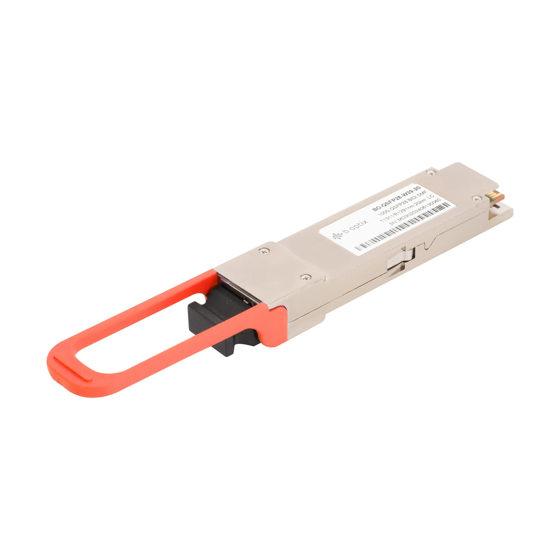 B-OptiX BO-QSFP28-W30-40 - Модуль B-OptiX, QSFP28 100GBASE, BiDi, 1304.58/1309.14нм, разъем LC дальность до 40км