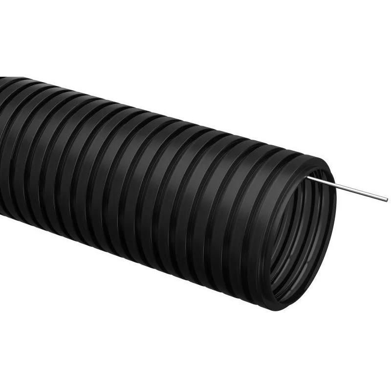 IEK CTG20-20-K02-010-1 - Труба гофрированная ПНД d20мм с протяжкой черн. (уп.10м)