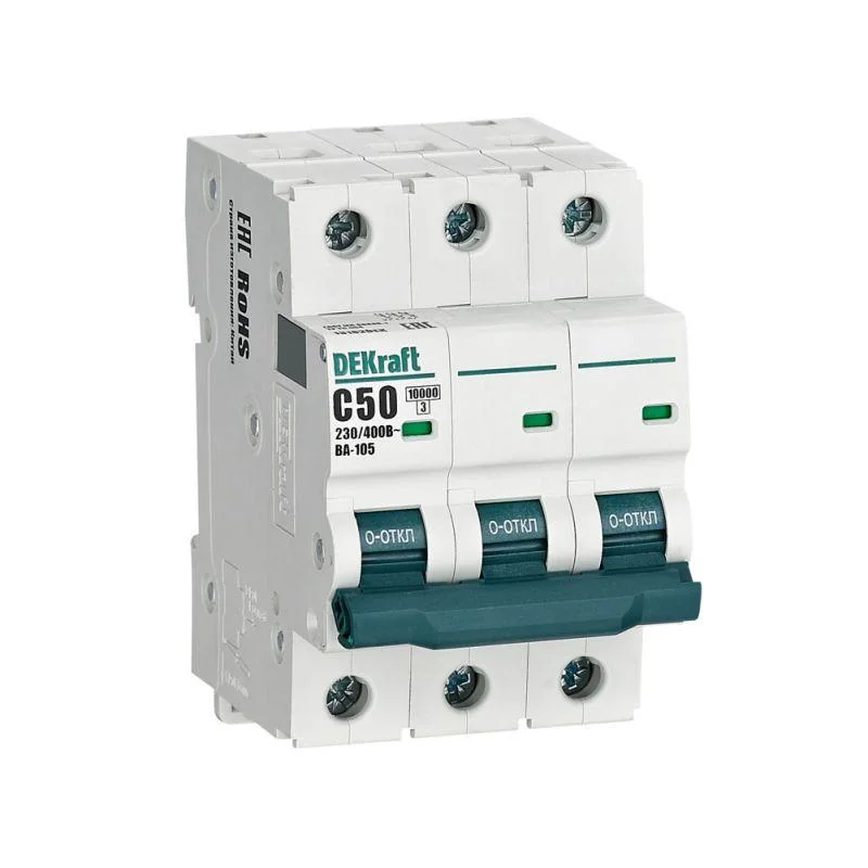DEKraft 13182DEK - Выключатель автоматический модульный 3п C 50А 10кА ВА-105