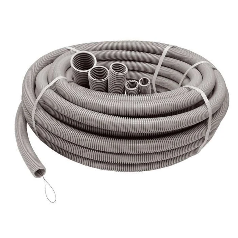 Ruvinil 12501(20) - Труба гофрированная ПВХ легкая d25мм с протяжкой сер. (уп.20м)