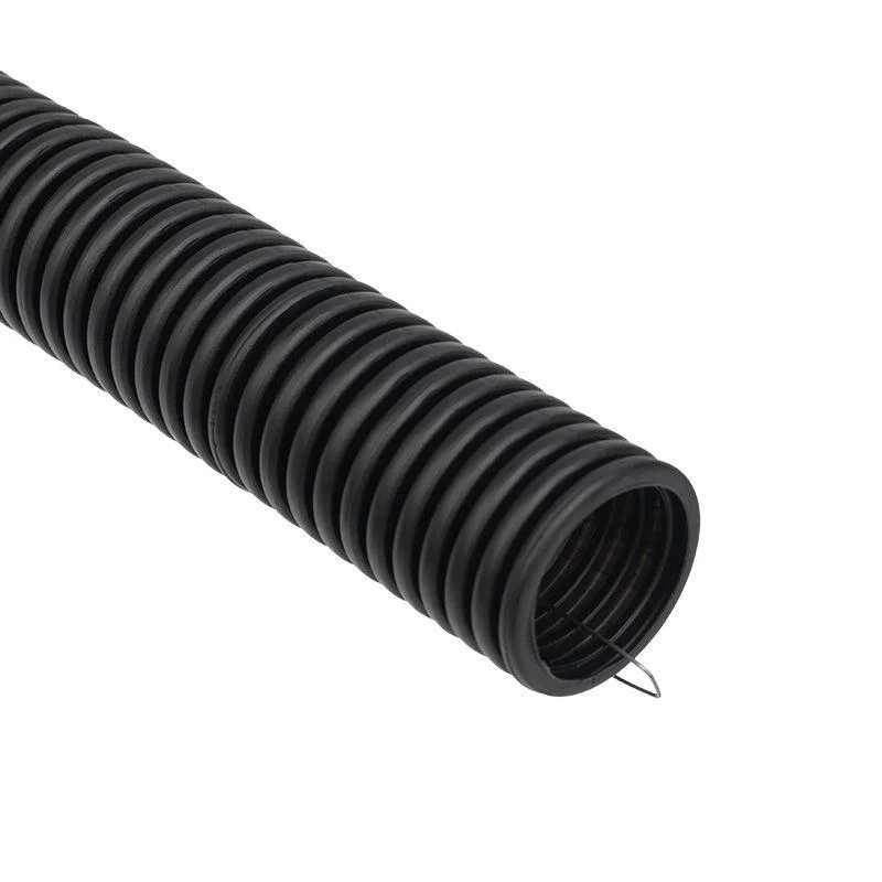 Rexant 28-0025-3 - Труба гофрированная ПНД d25мм с протяжкой черн. (уп.50м)