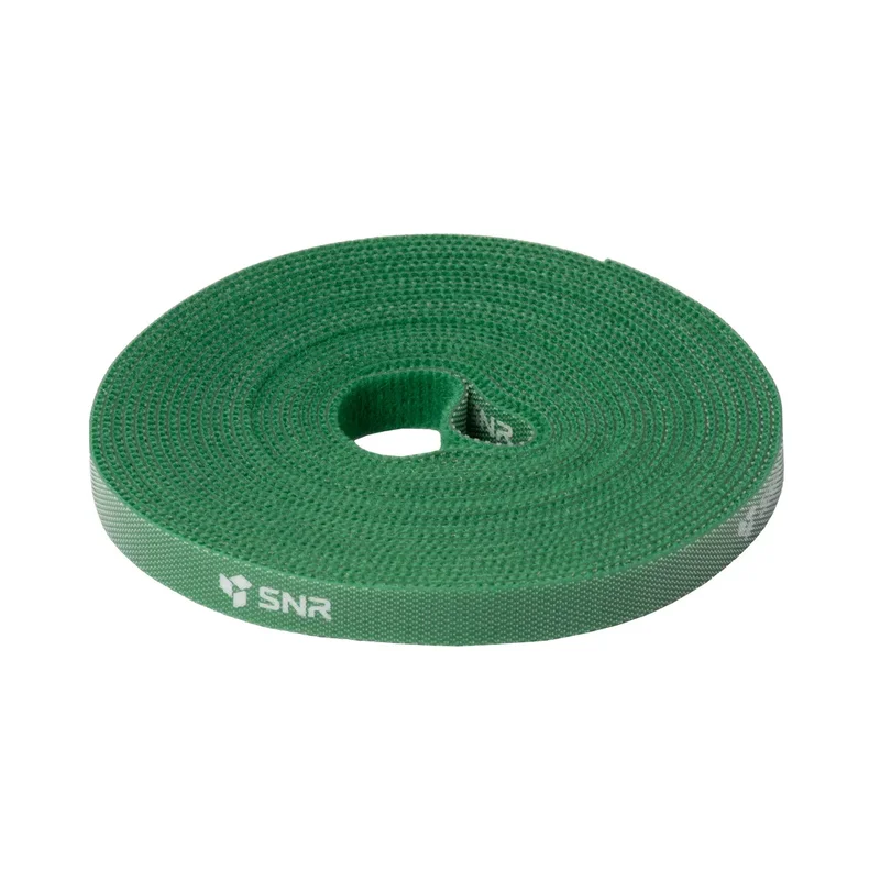 SNR-TP-5-9-GN - Лента (липучка) в рулоне, ширина 9мм, длина 5 метров, зеленая