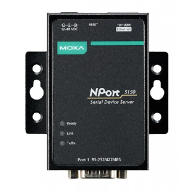 MOXA NPort 5150 - 1-портовый асинхронный сервер RS-232/422/485 в Ethernet