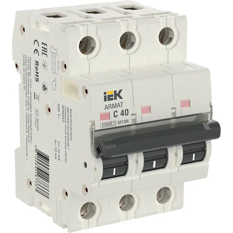 IEK AR-M10N-3-C040 - Выключатель автоматический модульный 3п C 40А M10N ARMAT