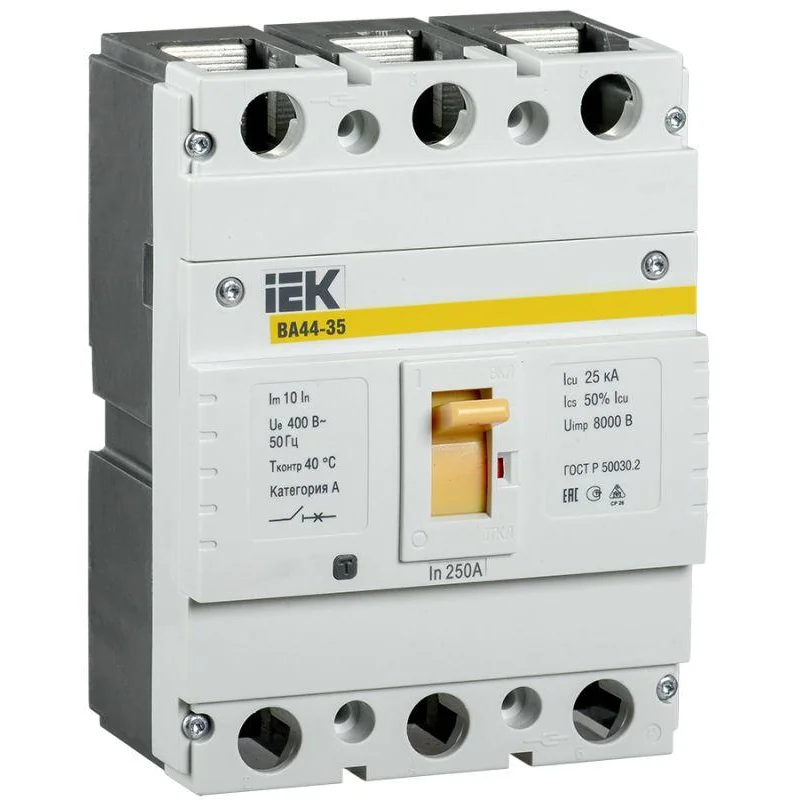 IEK SVA4410-3-0250 - Выключатель автоматический 3п 250А 25кА ВА44 35 Выключатель автоматический силовой