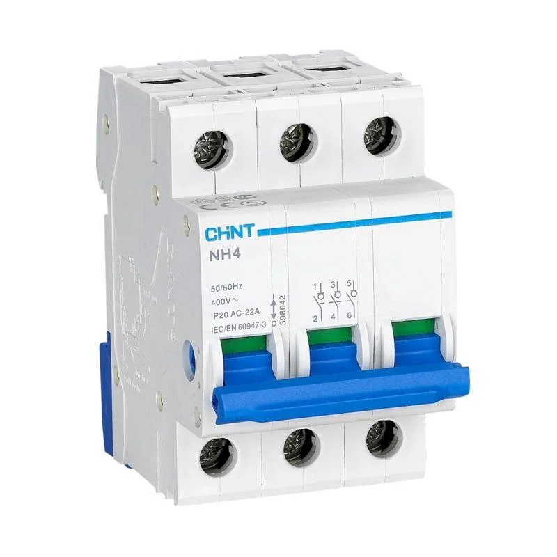 CHINT 398043 - Выключатель нагрузки 3п 32А NH4 (R) CHINT 398043 - Выключатель нагрузки 3п 32А NH4 (R) купить в Казани 	Выключатели нагрузки NH4 применяются в электрических цепях с напряжением 240/415 В и частотой 50/60