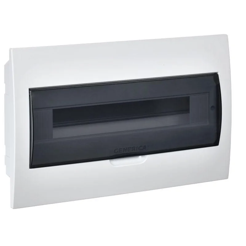 GENERICA MKP12-V-18-41-G - Бокс ЩРВ-П-18 мод. встраив. пластик IP41 купить в Казани 	Используются в осветительных сетях для установки модульных устройств: автоматических выключателей,