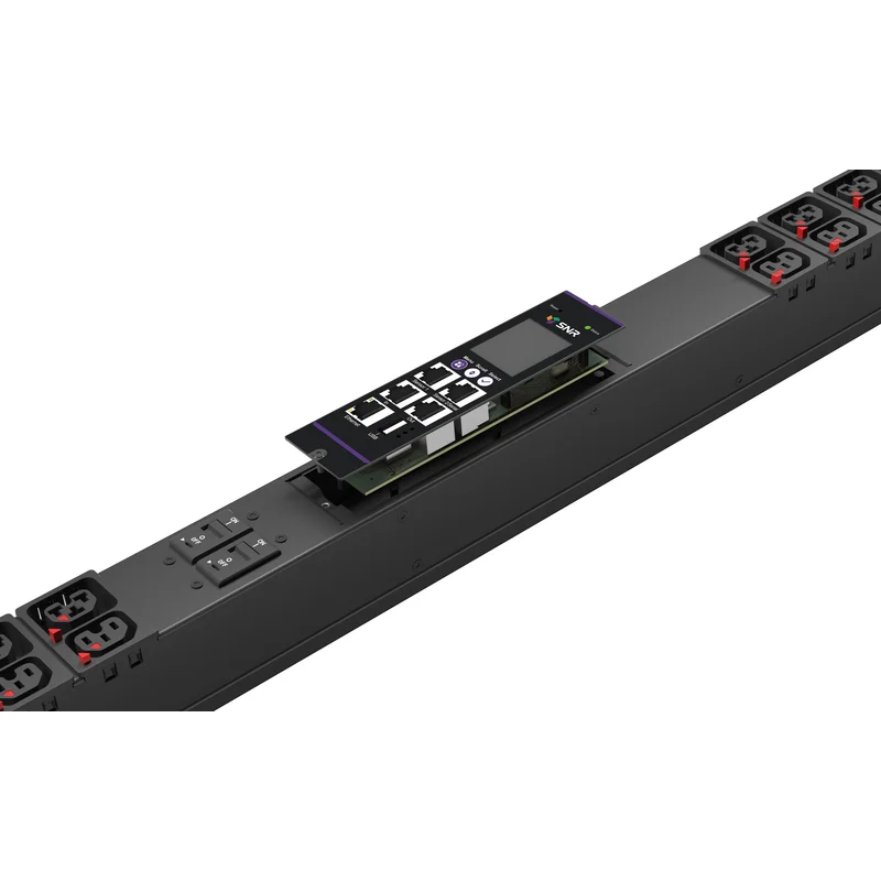 SNR-PDU-A-36AL12ABL-32L3 - Блок розеток с функцией измерения серии SNR тип A выход 36*C13L и 12*C13/C19L с фиксаторами вход 32A IEC60309 (3P+N+E)