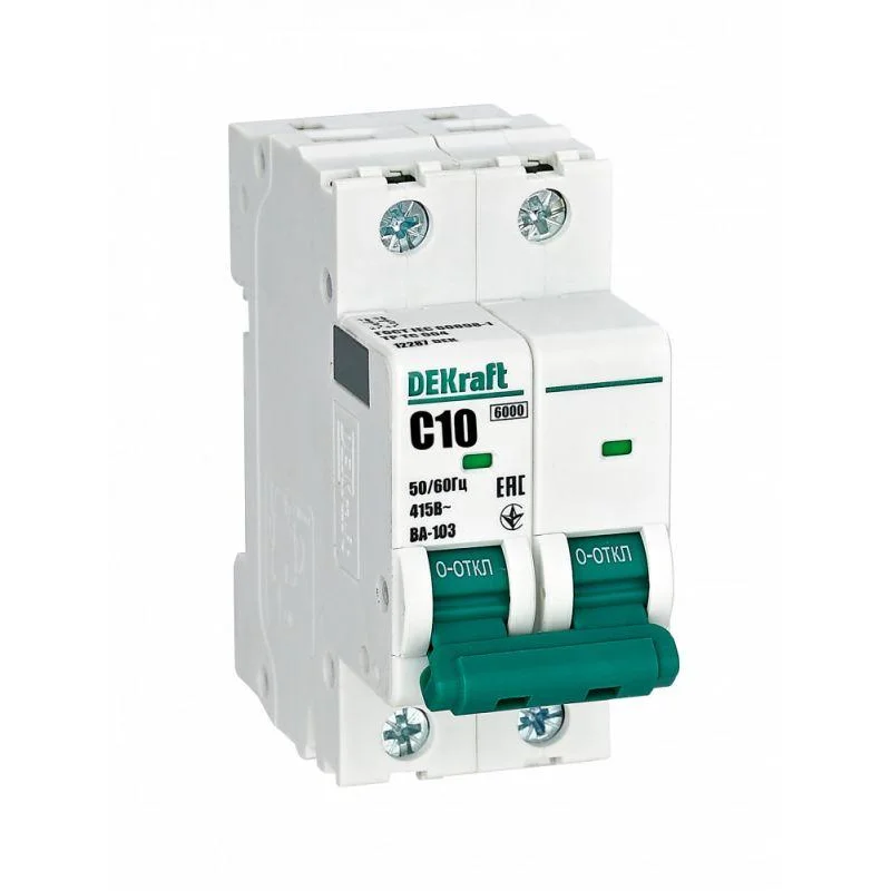 DEKraft 12287DEK - Выключатель автоматический модульный 2п C 10А 6кА ВА-103