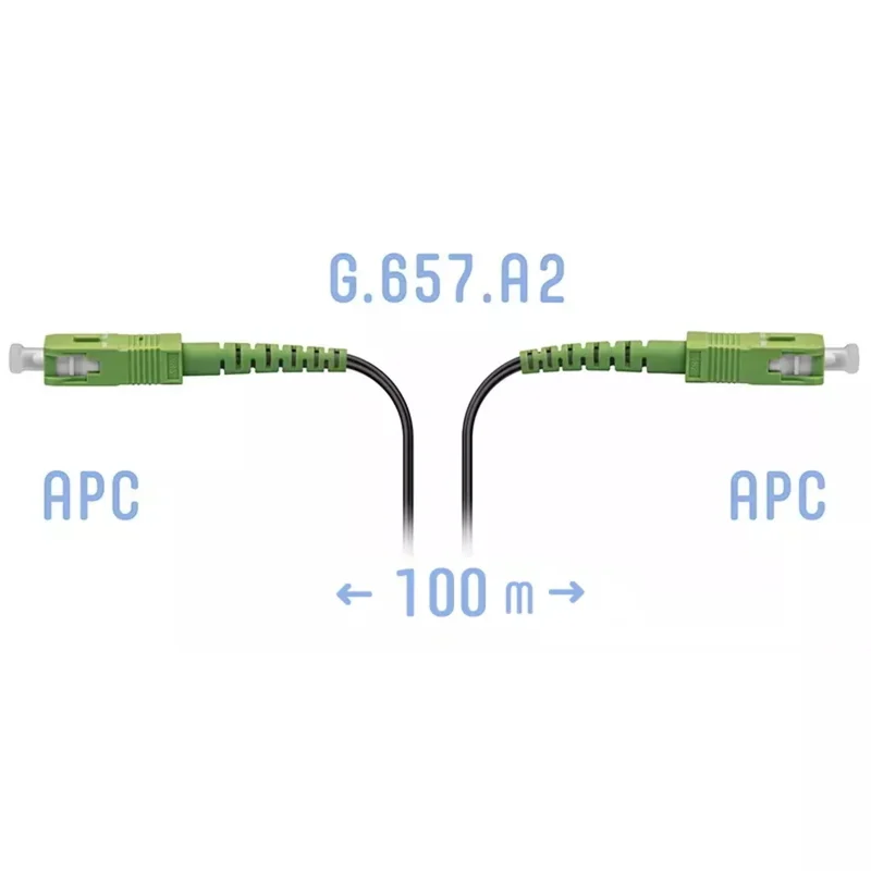 SNR-PC-FTTH-SC/APC-E-100m - Патчкорд оптический FTTH SC/APC, кабель 604-04-01, 100 метров [021708]