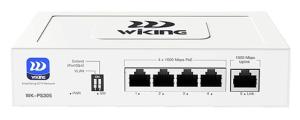 Wi-Tek WK-PS305 v2 - Коммутатор WIKING неуправляемый PoE 45Вт, 4GE(PoE)+1GE