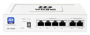 Wi-Tek WK-PS206 v2 - Коммутатор WIKING неуправляемый PoE 45Вт, 4FE(PoE)+2FE