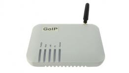 GoIP GSM шлюз для совершения VoIP-GSM звонков. SIM карта устанавливается в шлюз, а пользователи GSM телефона регистрируются на любом VoIP софтсвиче. GoIP имеет легко конфигурируемый встроенный SIP и H