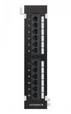 Патч-панель NETLAN настенная, 12 портов, Кат.5e, RJ45/8P8C, 110/KRONE, T568A/B, неэкранированная, черная (EC-UWP-12-UD2) Патч-панель 5е категории выполнена в неэкранированном исполнении и предназначена для настенного монтажа