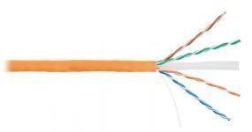 NIKOMAX NKL 2140C-OR - 305м, кабель витая пара NIKOLAN U/UTP 4 пары, Кат.6 (Класс E), тест по ISO/IEC, 250МГц, одножильный, BC (чистая медь), 24AWG (0,53мм), внутренний, LSZH нг(А)-HFLTx, оранжевый