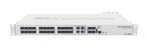 MikroTik CRS328-4C-20S-4S+RM - Коммутатор, Smart Switch, 20 x SFP cages, 4 x SFP+ cages, 4 x Combo ports (Gigabit Ethernet or SFP), 800MHz CPU, 512MB RAM, 1U rackmount case, Dual Power Supplies, RouterOS L5 or SwitchOS (Dual Boot)