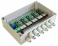 TFortis SG-Switch– устройство грозозащиты предназначено для обеспечения дополнительной защиты цепей питания 220В и Ethernet коммутаторов TFortis PSW от помех большой энергии, наведенных мощными грозовыми разрядами