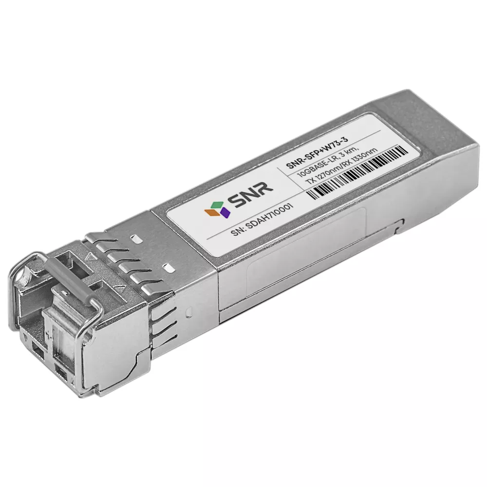 SNR-SFP+W73-3 - Одноволоконный модуль, SFP+ WDM 10GBASE-LR/LW, разъем LC, рабочая длина волны Tx/Rx: 1270/1330нм, дальность до 3км (5dB).