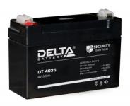 Delta DT 4035 - Аккумуляторная батарея, AGM, 3.5Ач, 4В купить в Казани 	Delta DT 4035															Герметизированные VRLA свинцово-кислотные аккумуляторы DELTA серии DT с