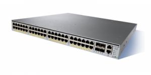 Cisco Catalyst WS-C4948E-F-S - Коммутатор Layer3, 48 портов 10/100/1000BaseT, 4 порта SFP+ 10G, блок питания AC, поток воздуха - Back-to-Front.