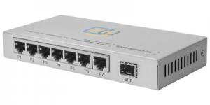 Устройства серии SNR-S1900 – неуправляемые коммутаторы, выполняющее коммутацию данных на втором уровне сетевой модели OSI. Коммутатор имеет 7 портов FastEthernet 10/100 Мбит/с для подключения абонентских линий, 1 порт 100Base-FX (SFP) для подключения к волоконно-оптической сети