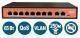 Wi-Tek WI-PS510V - Неуправляемый коммутатор с функцией PoE, 8x PoE 802.3at/af 100Base-TX + 2x 100Base-TX, 65Вт