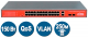 Wi-Tek WI-PS526GV - PoE-коммутатор неуправляемый, 24*802.3at/af 100Base-TX +  2*Combo 1000Base-T/SFP, 150Вт