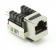 NETLAN EC-UKJ-SD2-MT-001 - модуль-вставка типа Keystone, Кат.5e (Класс D), 100МГц, RJ45/8P8C, 110/KRONE, T568A/B, экранированный, металлик