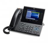 Cisco CP-8961 - Видеотелефон IP. Протоколы: SIP, SCCP. HD-звук, 5 телефонных линий, цветной дисплей, громкая связь, разъём для гарнитуры, PoE 802.3af.