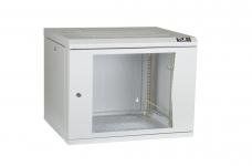 TWC-126060-G-W-GY - Настенный шкаф 19", 12U, стеклянная дверь, Ш600хВ599хГ600мм, цельносварной, серый
