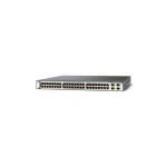 Cisco Catalyst WS-C3750-48PS-E - Коммутатор Layer3, 48 портов 10/100Base-T, 4 порта 1000Base-X(SFP), PoE 802.3af и Cisco prestandard PoE, блок питания AC.
