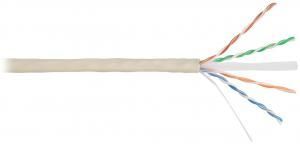 NIKOMAX NKL 9140A-IY - 305м, кабель витая пара NIKOLAN U/UTP 4 пары, Кат.6 (Класс E), тест по ISO/IEC, 250МГц, одножильный, BC (чистая медь), 23AWG (0.57мм), внутренний, PVC нг(А), слоновая кость