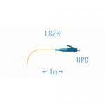 Оптический пигтейл LС/UPC представляет собой отрезок оптического волокна в буферном покрытии 0,9 мм и длиной 1метр, оконцованный с одной стороны коннектором LС, тип полировки - UPC (Ultra Physical Contact)