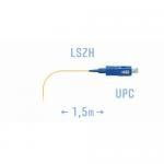 Оптический пигтейл SС/UPC представляет собой отрезок оптического волокна в буферном покрытии 0,9 мм и длиной 1,5 метра, оконцованный с одной стороны коннектором SС, тип полировки - UPC (Ultra Physical Contact)