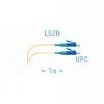 Шнур монтажный LС/UPC -LС/UPC представляет собой отрезок оптического волокна в буферном покрытии 0,9мм и длиной 1 метр, оконцованный с двух сторон коннекторами LС, тип полировки - UPC (Ultra Physical Contact)
