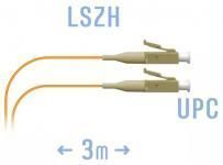 Шнур монтажный LС/UPC -LС/UPC представляет собой отрезок оптического волокна в буферном покрытии 0,9мм и длиной 3 метра, оконцованный с двух сторон коннекторами LС, тип полировки - UPC (Ultra Physical Contact)