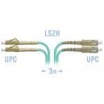 SNR-PC-LC/UPC-SC/UPC-MM-DPX-3m - Патч-корд оптический переходной LC/UPC - SC/UPC, МM (OM3), Duplex, 3 метра