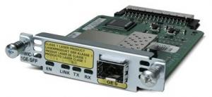 Cisco HWIC-1GE-SFP - Модуль, 1 порт SFP, для маршрутизаторов 1841 - 3845, 1921 - 3945E